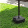 Pied de parasol en plastique anthracite à remplir pour mâts de parasol jusqu'à 33 cm - 45 x 45 cm - Support de parasol à remplir