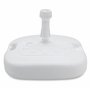 Pied de parasol en plastique - 45 x 45 cm - À remplir pour mâts de parasol jusqu'à 33 cm - Blanc - Support de parasol à remplir 