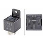 HELLA Relais, courant de travail - 12V - 5pôle - Relais inverseurs - avec support - 4RD 933 332-361