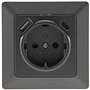 MILOS Prise avec USB C - Prise encastrée 250 V/16 A - Prise encastrée - Connecteur de serrage - Prise de contact de protection a