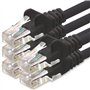 1aTTack.de Câble Réseau Cat6 Cat 6-5x 10m - RJ45 Ethernet LAN DSL Routeur Modem - Noir