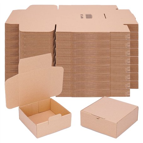 verpacking 250 boîtes pliantes 15 x 16 x 6 cm brun (dimensions extérieures 15