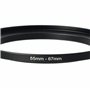vhbw Bague d'adaptation de Filtre Step-Up de 55 mm vers 67 mm pour Objectif d'appareil Photo - Adaptateur, métal, Noir