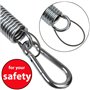 Montafox Ressort Susspension Acier 150 kg Crochet Hamac Chaise Suspendu Corde Sécurité Deux Mousquetons