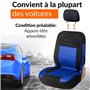 upgrade4cars Housses de Siège de Voiture Avant Universelle Noir Bleu | Housse de Sieges Auto Universel pour Conducteur et Passag