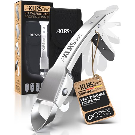 KLRStec Professional Outil de Calfeutrage de Joints [100% acier inoxydable] Multitool robuste 4 en 1 Kit Grattoir à Joints Silic