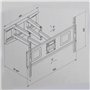 TecTake Support Mural TV Max 120 kg Universel inclinable et pivotant pour écrans Plats Vesa Max. 600 x 400 32-100" 81-254cm D...