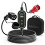 ABSINA Borne de Recharge vehicule Electrique CEE Type 2 avec Puissance réglable - Wallbox Mobile 11kW 16A triphasée IP67 avec câ