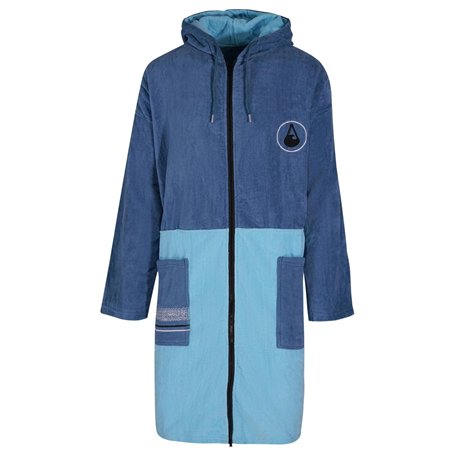 WAVE HAWAII Bleys Poncho de surf zippé 100 % coton écologique pour les tailles de 170 à 205 cm pour la natation