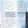 8 Pack demirdental compatible pour Philips Sonicare Têtes de brosse de rechange, Sensible, Blanc, remplace HX6058