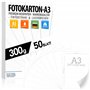 Carton de Bricolage A3 300 g/m² - 50 Feuilles de Carton Photo - Papier Blanc Pur de Qualité Supérieure pour la Photographie