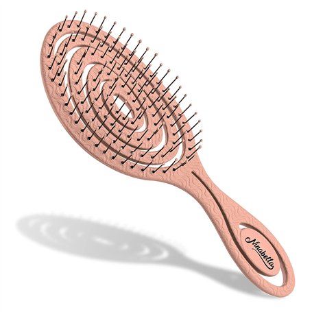 Ninabella Brosse Demelante Cheveux - Brosse a Cheveux Femme Homme Enfant Fille Garcon pour Cheveux Bouclés Lisses Crepus - Bross
