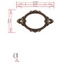 Fuxxer FUXXER - Lot de 10 cadres pour fenêtre en laiton bronze vieilli style baroque armoire pharmaceutique, tiroir à fiches, bo
