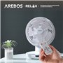 AREBOS Ventilateur de table avec télécommande & minuterie | 55W | oscillation 3D | ventilateur avec 4 niveaux de vitesse | incl.