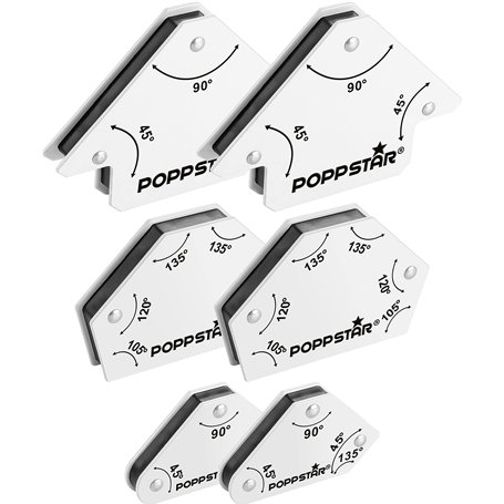 Poppstar Set de positionneurs magnétiques pour la soudure (angle de 45°