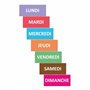Smileyboard - 7 jours magnétiques de la semaine - 10 cm de large et 4 cm de haut - Lundi - Dimanche - français