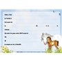 Edition Colibri 10 invitations en Français Cheval mignon avec maman: lot de 10 cartes d'invitation illustrées avec chevaux pour
