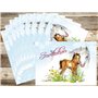Edition Colibri 10 invitations en Français Cheval mignon avec maman: lot de 10 cartes d'invitation illustrées avec chevaux pour