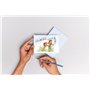 Edition Colibri 10 invitations en Français Cheval mignon avec maman: lot de 10 cartes d'invitation illustrées avec chevaux pour