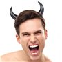 Hatstar Serre-tête cornes de diable noir - Oreilles de diable de vampire pour fête costumée - Bijou de tête pour femme, homme et