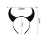 Hatstar Serre-tête cornes de diable noir - Oreilles de diable de vampire pour fête costumée - Bijou de tête pour femme, homme et