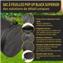 TTL Garden Black Supererior - Lot de 2 sacs de jardin Pop Up - 85 l - Double fond - 260 g/m² - Extra stables - Oxford 600D - 85 