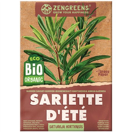 ZenGreens® – Graines de sariette d'été bio - Graines d'herbes aromatiques à cultiver facilement au jardin