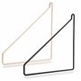 draadwerk® Lot de 2 supports d'étagère en fil métallique pour étagères murales de 20 à 25 cm