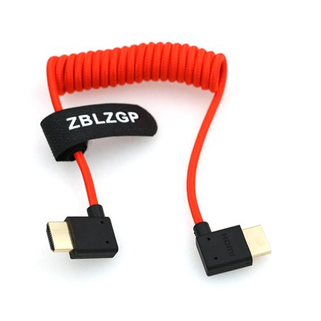 ZBLZGP Câble HDMI 2.1 tressé haut débit 8 K à angle droit gauche pour PS4 PS5 RTX 3080 eARC HDR câble vidéo PC ordinateur portab