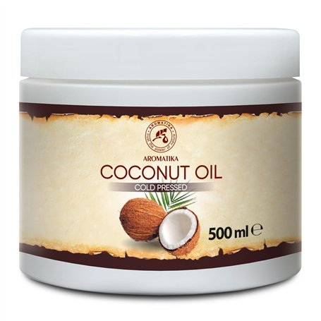Beurre de Coco 500ml - Cocos Nucifera - Huile Végétale - Pressée à Froid - Non-Raffiné - Soins du Visage - Huile pour Peau - Hui