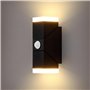 Combuh IP65 Applique Mural Luminaire Exterieur avec Detecteur de Mouvement 12W Moderne Lampe Murale Blanc Chaud 3000K Eclairage