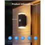 Combuh IP65 Applique Mural Luminaire Exterieur avec Detecteur de Mouvement 12W Moderne Lampe Murale Blanc Chaud 3000K Eclairage 