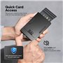 Slimwalt Porte Carte Bancaire pour 10-20 Cartes Portefeuille Homme avec RFID Blocage Portefeuilles et Porte-Cartes Homme avec Sm