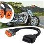 OTOTEC Câble Adaptateur de Diagnostic de Moto OBD2 16 Broches vers 4 Broches + 6 Broches Câble Convertisseur Câble Adaptateur de