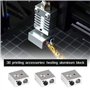 EMSea Bloc de chauffage en aluminium pour imprimante 3D 12 V 40 W Cartouche céramique Chauffage 6 x 20 mm Tête unique avec câble