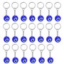EMSea 20 PCS Turc Bleu Mauvais Œil Porte-clés Artisanat Porte-clés en Verre avec Porte-clés Suspendu Ornement Charmes Pendentifs
