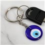 EMSea 20 PCS Turc Bleu Mauvais Œil Porte-clés Artisanat Porte-clés en Verre avec Porte-clés Suspendu Ornement Charmes Pendentifs