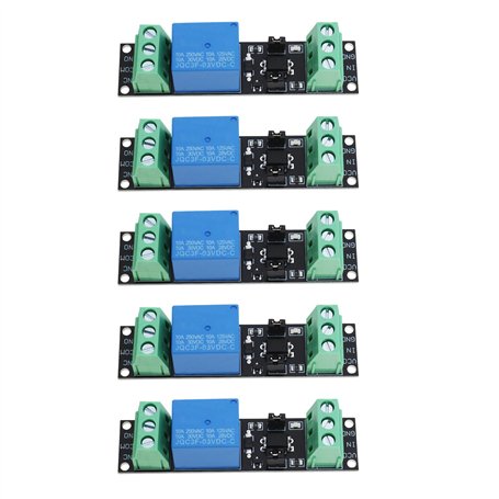 YINETTECH Lot de 5 panneaux de commutation d'alimentation 3 V 1 canal optocoupleur module de relais isolé pour carte de développ