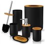 Tiamu Ensemble d'accessoires de Salle de Bain en Bambou