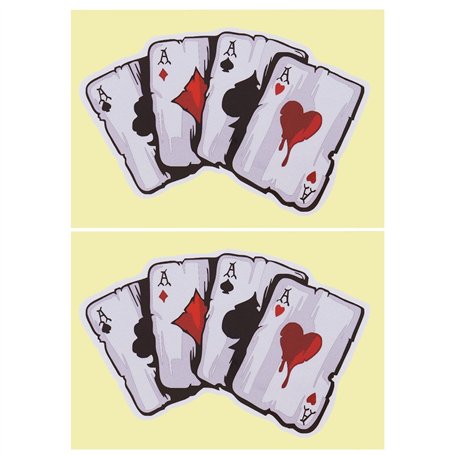 VGOL 2pcs Autocollant de Voiture Poker A Cartes à Jouer Décoration Auto-Adhésif de Voiture Accessoires pour Voiture Bagages Pare