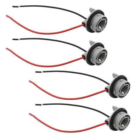 VGOL 4pcs 1156 Douille d'ampoule LED BA15S Support de Lampe Adaptateur Lumière Base Harnais Bouchons Connecteur Pré-câblé Prises