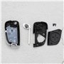 VGOL 1 Pièce Coque de Clé de Voiture Pliable à 2 Boutons de Rechange pour Télécommande Compatible avec Opel Compatible avec Zafi