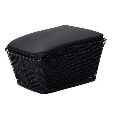 Micvtve ArrièRe Panier de Grande Capacité Porte-Bagages ArrièRe pour Monter Le MéTallique Panier de Rangement pour avec Couvercl