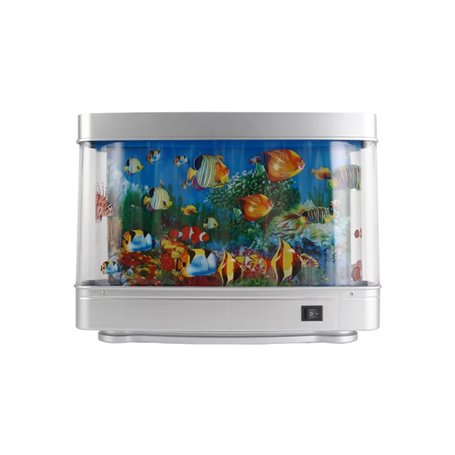 Iegefirm Poisson Ornemental Lumière Dynamique Océan Virtuel Dauphin Paysage Tropical Artificiel Mignon Chambre Décoration EU Plu