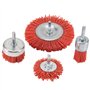 Lobamop Lot de 4 brosses abrasives en nylon pour perceuse avec tige 1/4"