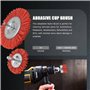 Lobamop Lot de 4 brosses abrasives en nylon pour perceuse avec tige 1/4"