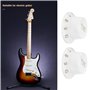 eMagTech Ensemble de Boutons Blancs avec Kit d'embouts de Commutateur 2 Tons 1 Volume Compatible avec Fender Compatible avec Les