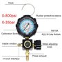 EXMDLLY Manomètre Côté Bas R410A R22 R404A Jauge à Collecteur avec Vanne de Commande pour le Chargement de Réfrigérant de Climat