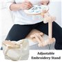 Qeunrtiy Support de Broderie Réglable de Bureau Support de Broderie Rotatif pour la Couture Bricolage Artisanat Couture Couture