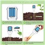 Tolesum Testeur de Sol 3 en 1, Testeur de Température et de PH pour Plantes, Capteur Hygromètre, avec Affichage LCD Rétroéclairé